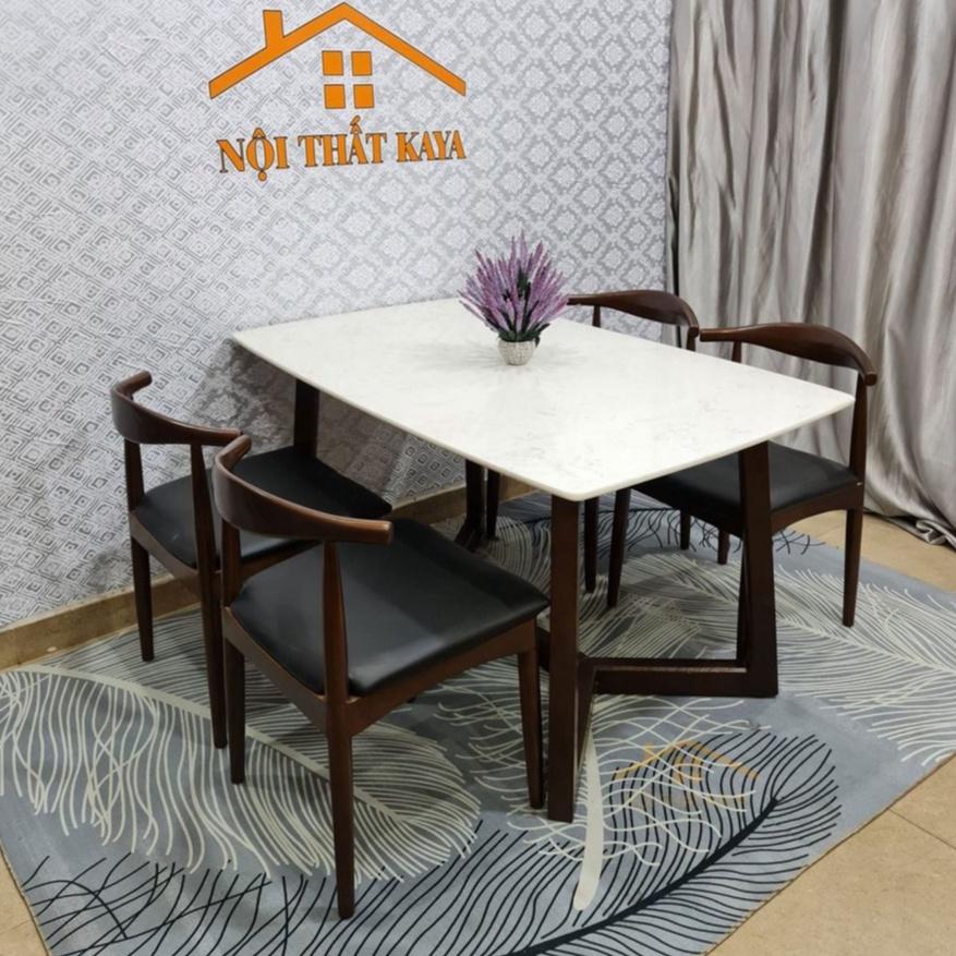 Bộ bàn mặt đá 4 ghế Bull-đầu bò chân M