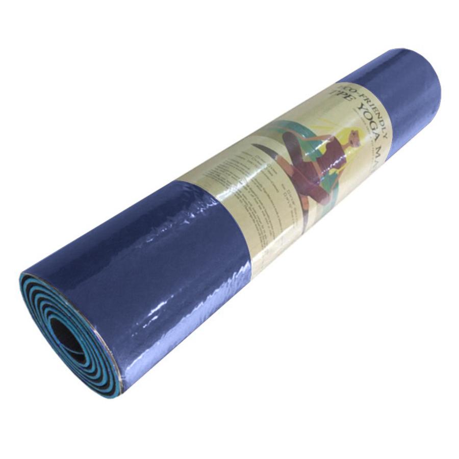 Thảm Tập Yoga Eco Friendly TPE - Xanh Dương Đậm (6mm) - Hàng Chất Lượng