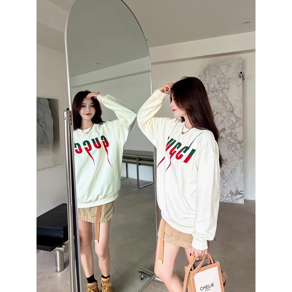 ÁO NỈ CỔ TRÒN - FORM RỘNG - LOGGO THƯƠNG HIỆU , SIÊU XỊN - HOTTREND PHONG CÁCH HÀN QUỐC CHO CÁC CHỊ EM
