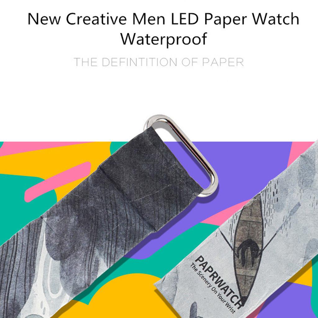 Adult Kids Digital LED Waterproof Paper Wrist Watch