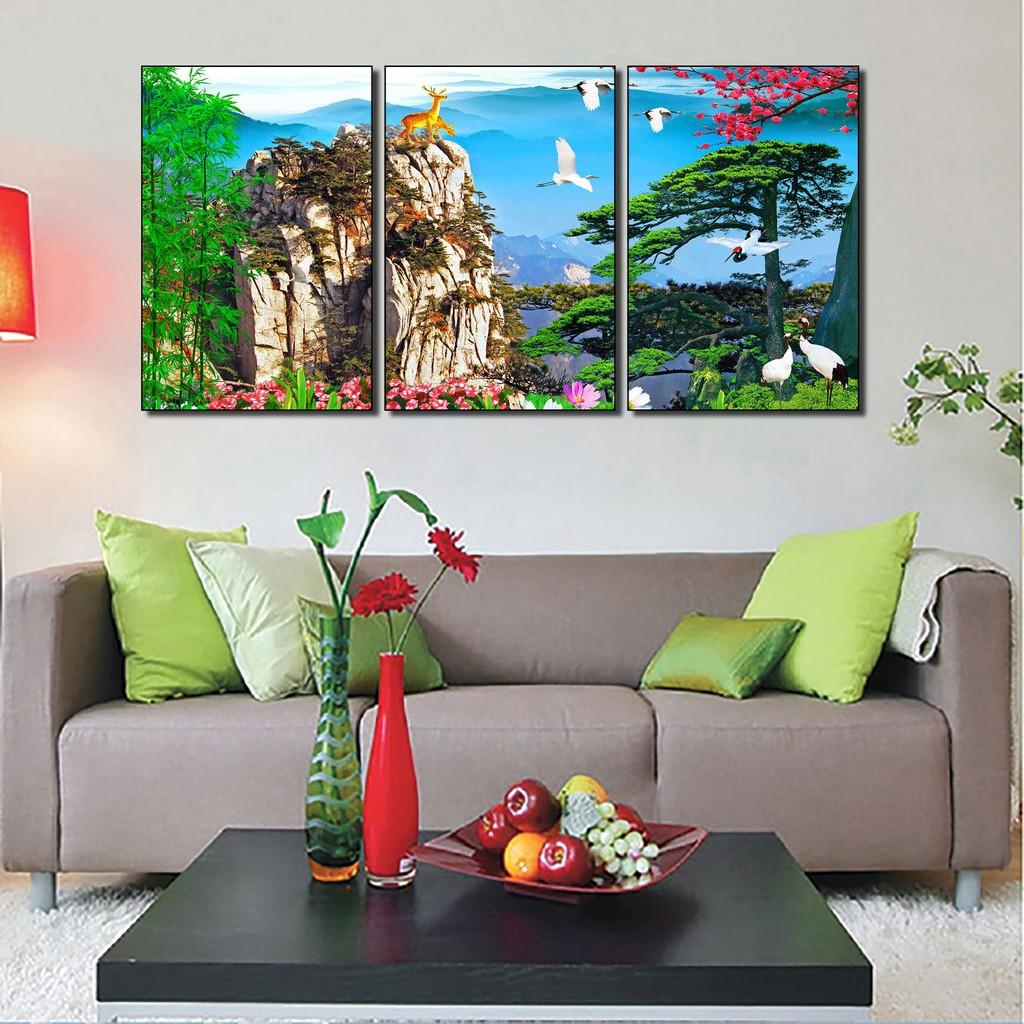 Tranh phong cảnh trang trí nhà phố - TĂNG KÈM ĐINH 3 CHÂN