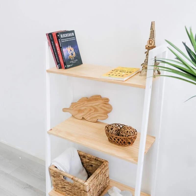 Kệ Sách Đa Năng, Kệ Gỗ Đa Năng 3 Tầng SHELF 3F Trắng Kết Hợp - Sản Phẩm Cao Cấp Tiêu Chuẩn Xuất Khẩu