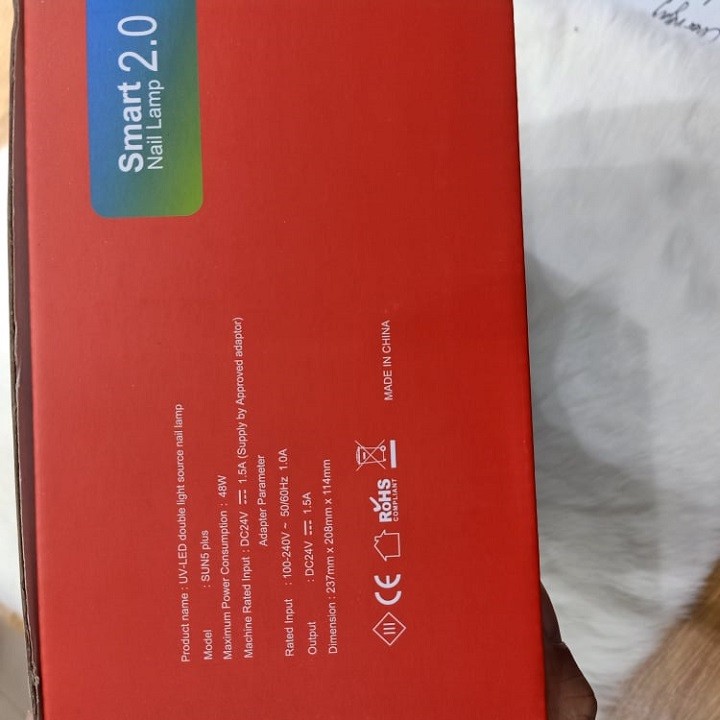 Máy Hơ Gel Sun5 Plus 48W 36 bóng đèn UV/LED, Hơ 2 tay, hay chân