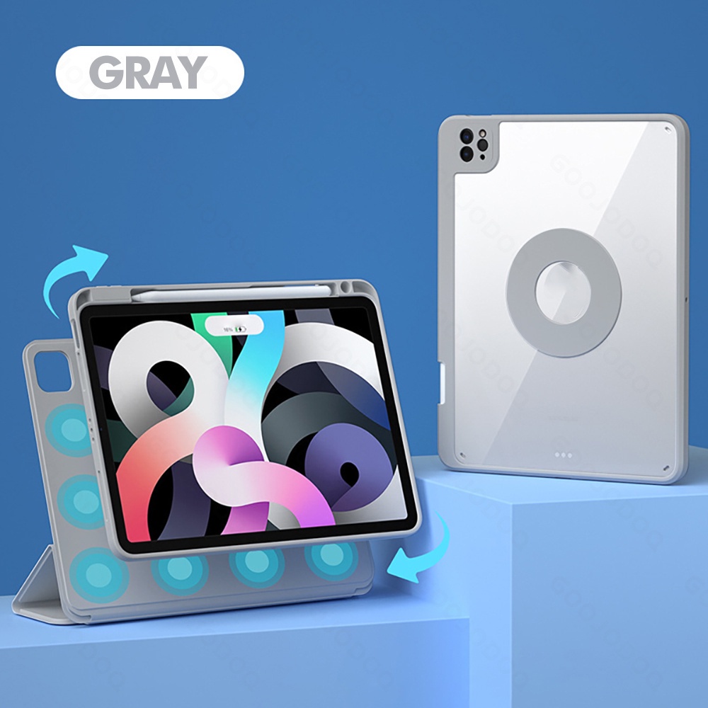 A5674 - Bao da máy nâng cấp dành cho IPad 9th 8th Gen 10.2 Air 4/5 Pro 11 Có thể tháo rời từ tính với hộp đựng bút chì