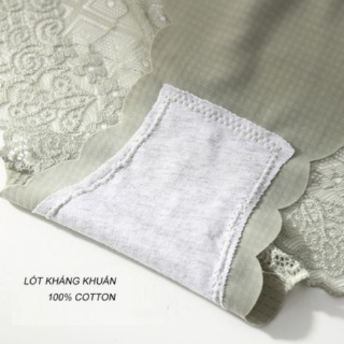 Quần lót nữ su đúc không đường may phối ren mềm mịn size 42-55kg