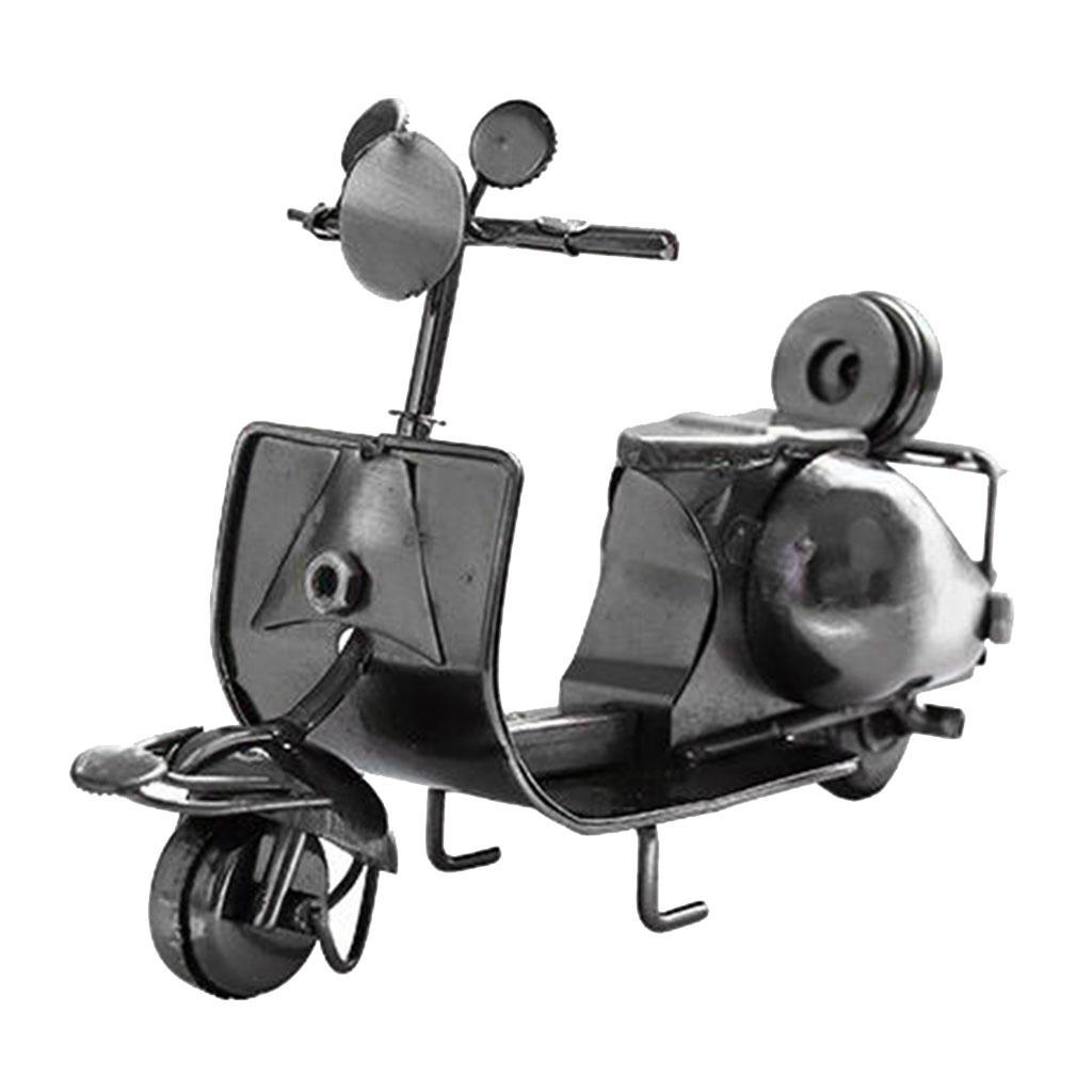 Mini Motorcycle Model Metal Desktop Ornament Crafts for Living Room-Bronze