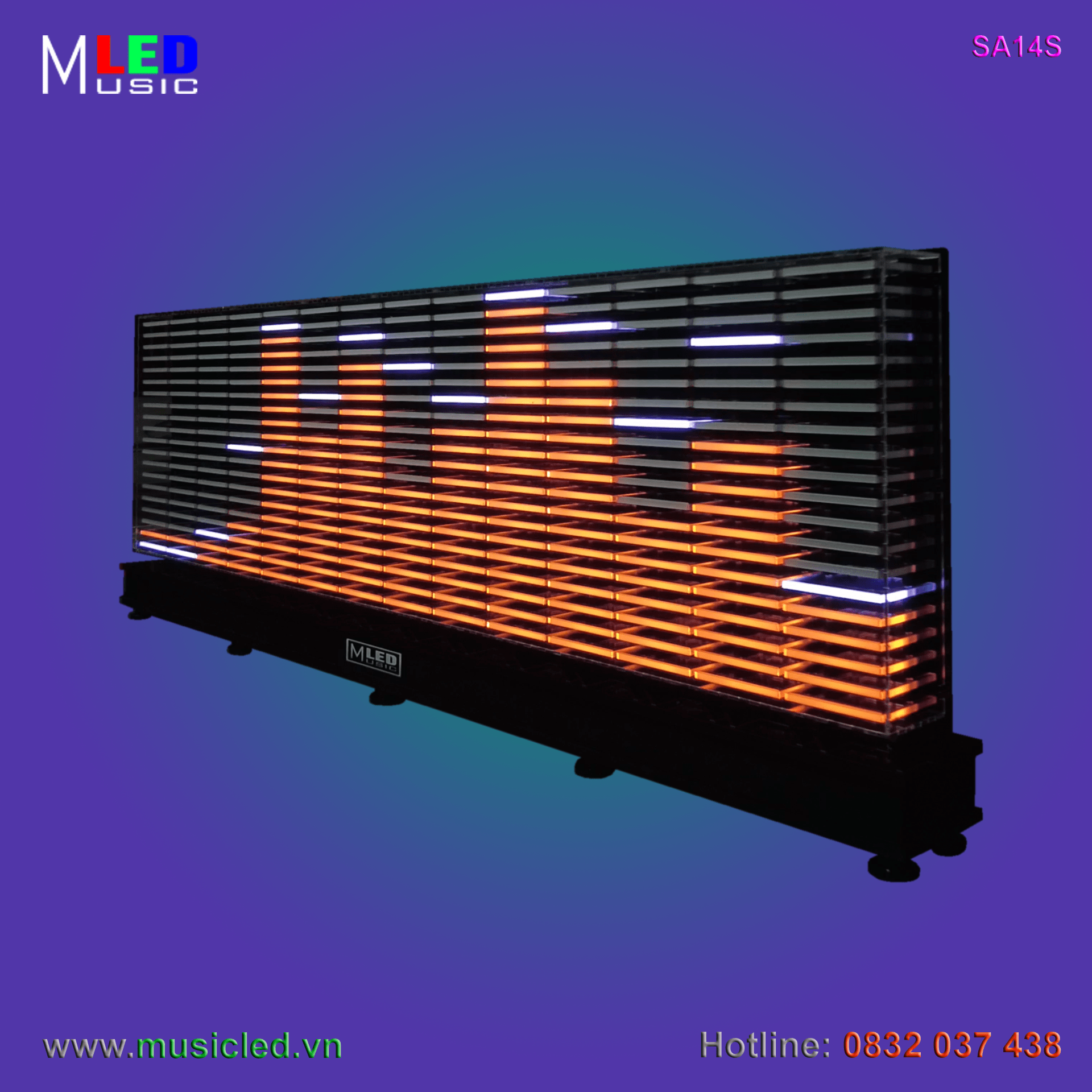 Dàn đèn Music LED nháy theo tần số nhạc 14 cột để bàn