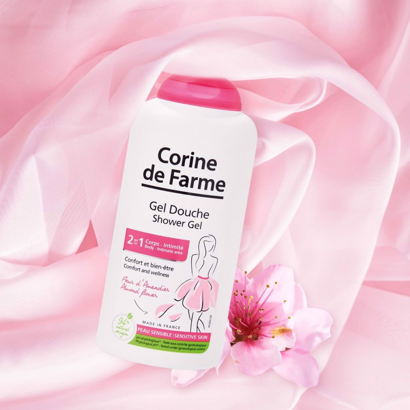 Corine De Farme Shower Gel Tắm Cho Cơ Thể Và Vùng Kín 2in1 250ml