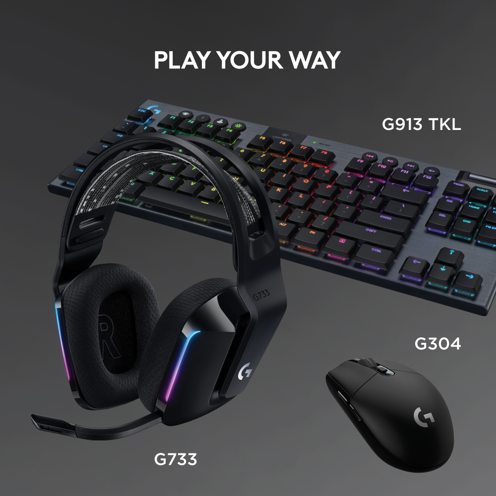 Tai nghe Gaming Logitech G733 LIGHTSPEED Wireless 7.1 RGB - Hàng Chính Hãng