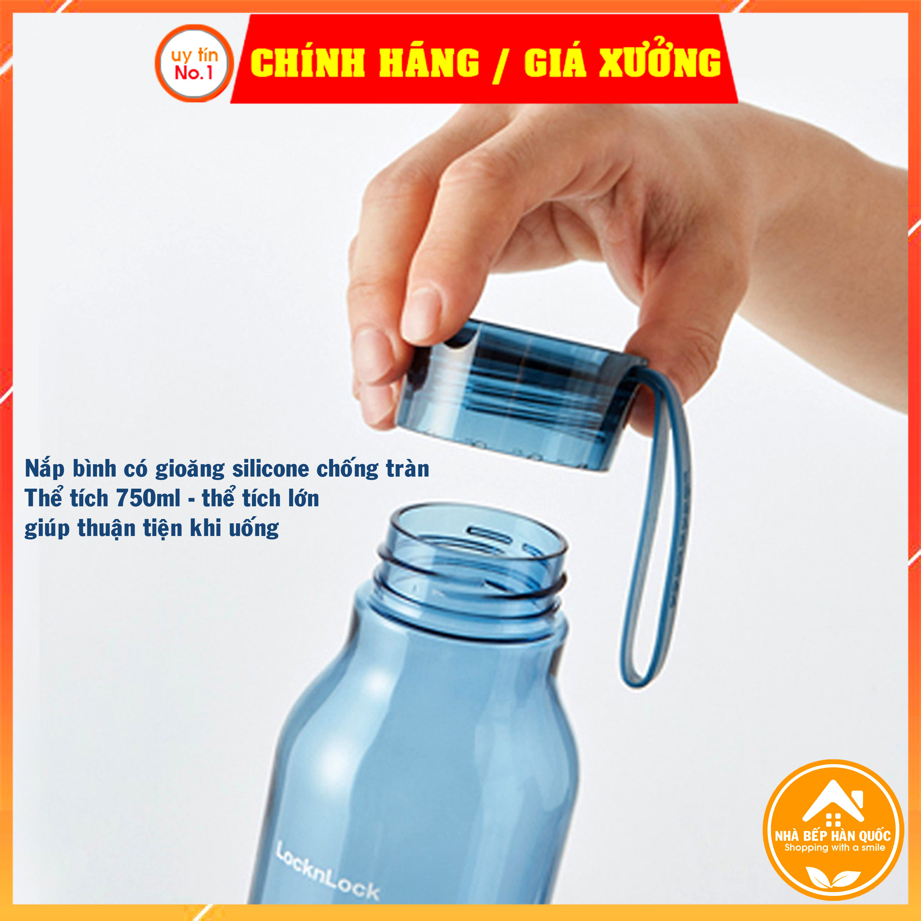 Bình nước Lock&amp;Lock Eco Bottle ABF664 750ml nhựa Tritan