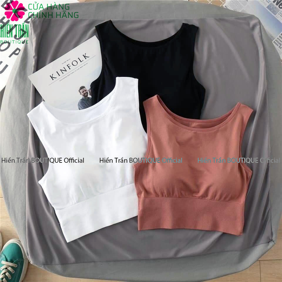 Áo croptop Hiền Trần BOUTIQUE có đệm ngực siêu xinh