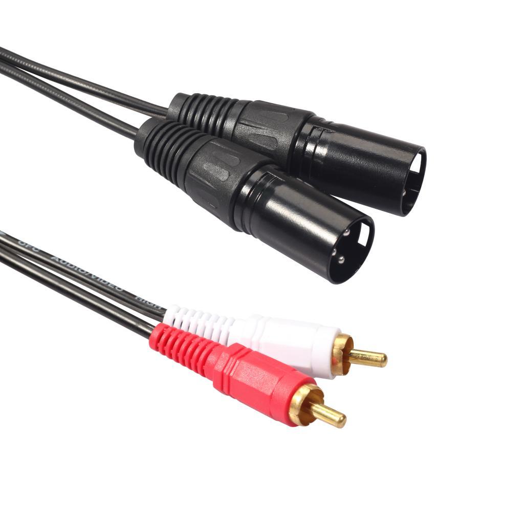 Dual RCA sang XLR Nam Cáp Dây cho Âm Thanh Stereo Âm Thanh Micro Phụ Kiện
