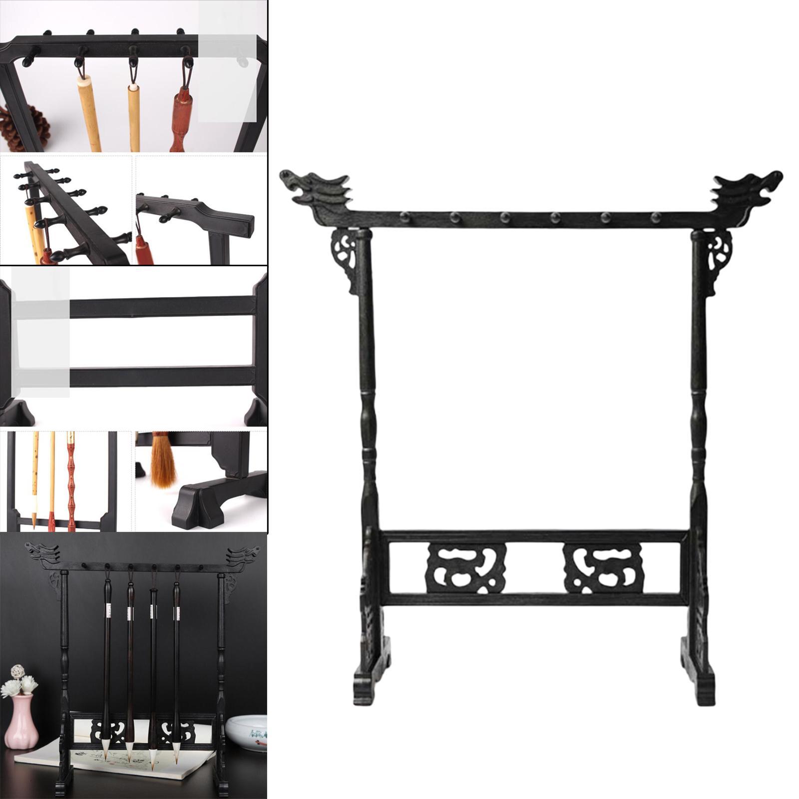 12-Pin Exquisite Brush Pen Rack Hanger Shelf Calligraphy Brush Pen Holder