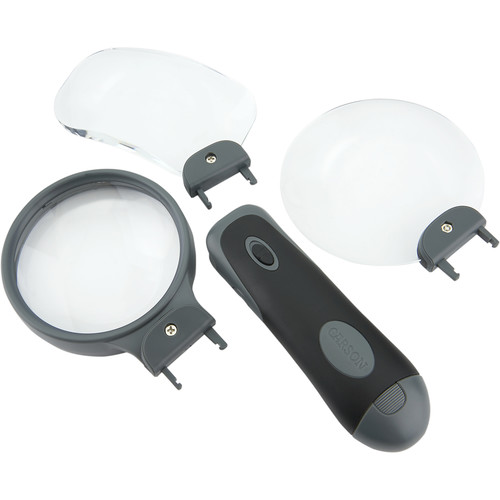 Bộ kính lúp cầm tay có đèn LED 3 trong 1 Carson Remov-A-Lens RL-30 - Hàng chính hãng