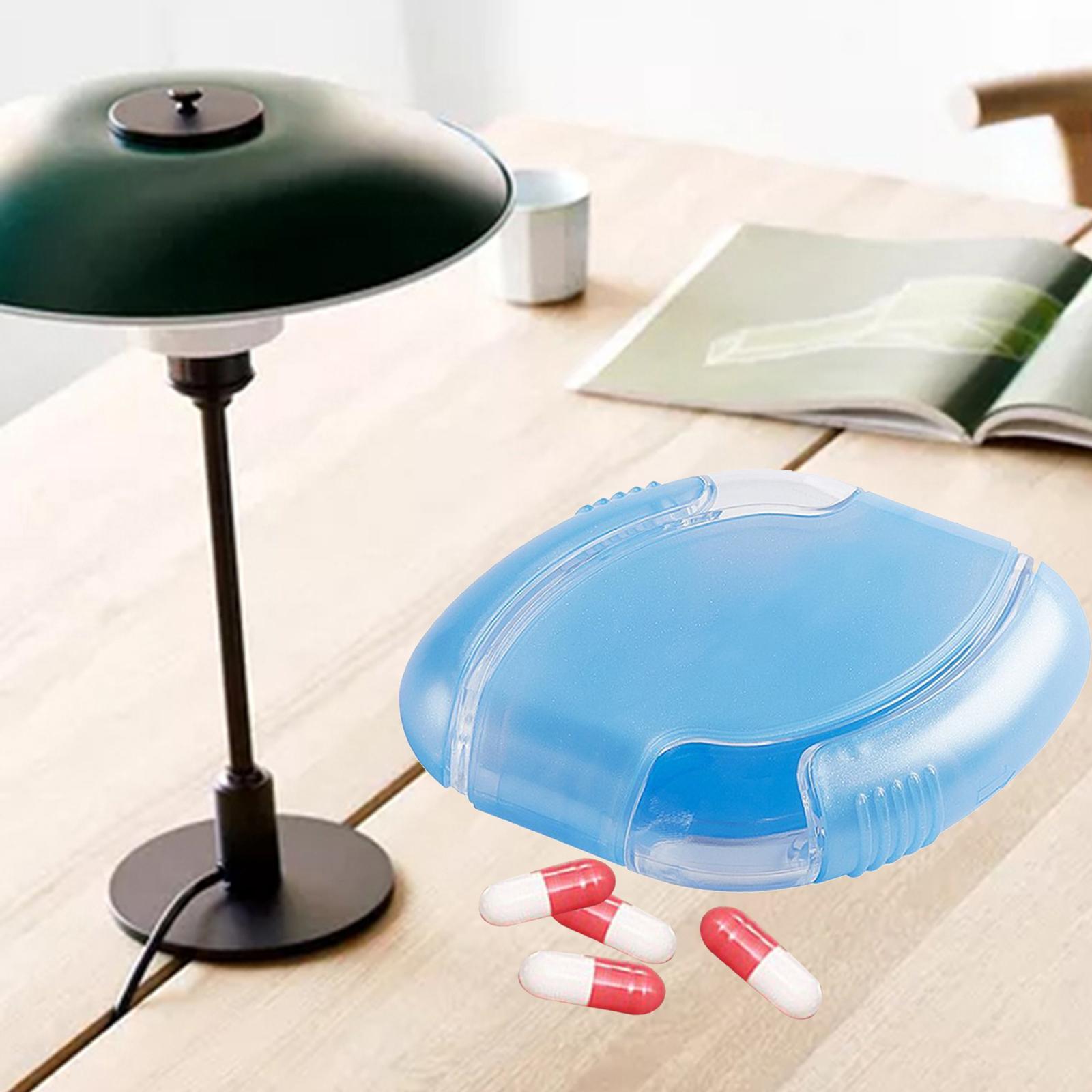 Mini Box Slide Cover Organizer 2 Compartments for Blue