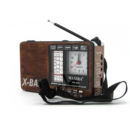 ĐÀI RADIO USB NGHE NHẠC XB-401C FM/AM/SW, Phát nhạc thẻ nhớ, Đèn pin, Đồng Hồ. GIAO MÀU NGẪU NHIÊN &gt;HÀNG CHÍNH HÃNG