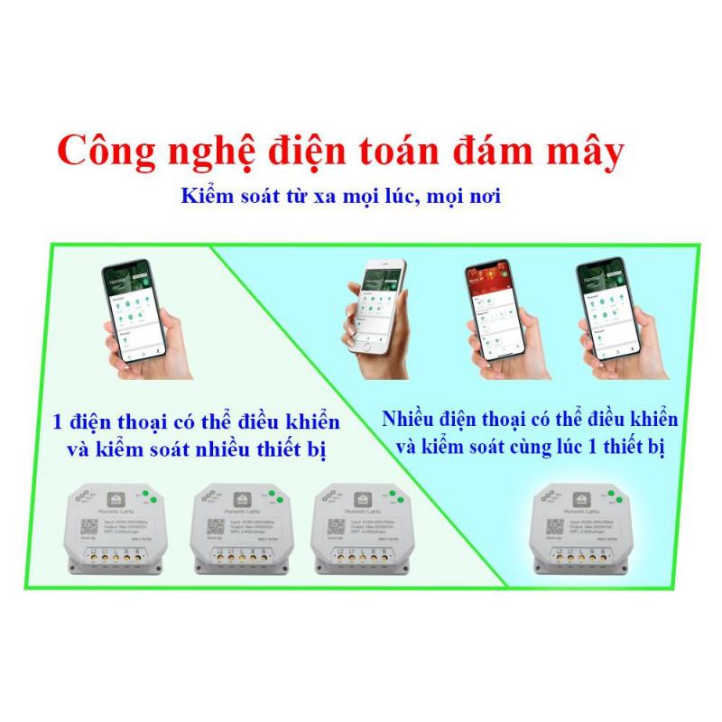 Công Tắc Wifi Hunonic Lahu Kênh Điều Khiển Từ Xa Trên Điện Thoại Và Ra Lệnh Giọng Nói Bằng Tiếng Việt