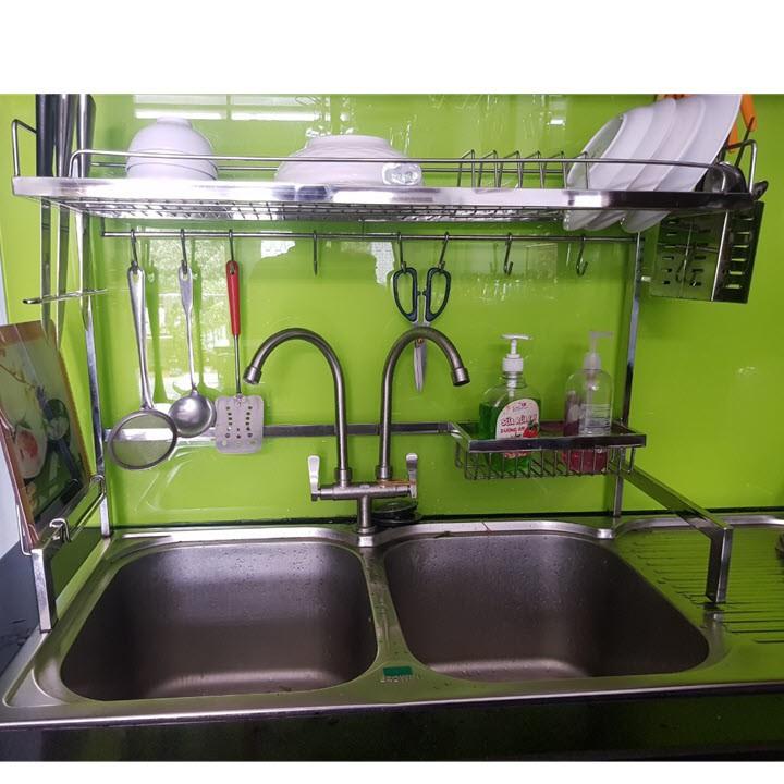 Giá để chén bát dao thớt trên chậu rửa, kệ để chén dĩa trên chậu rửa Inox 304 giao nhanh Tp.HCM