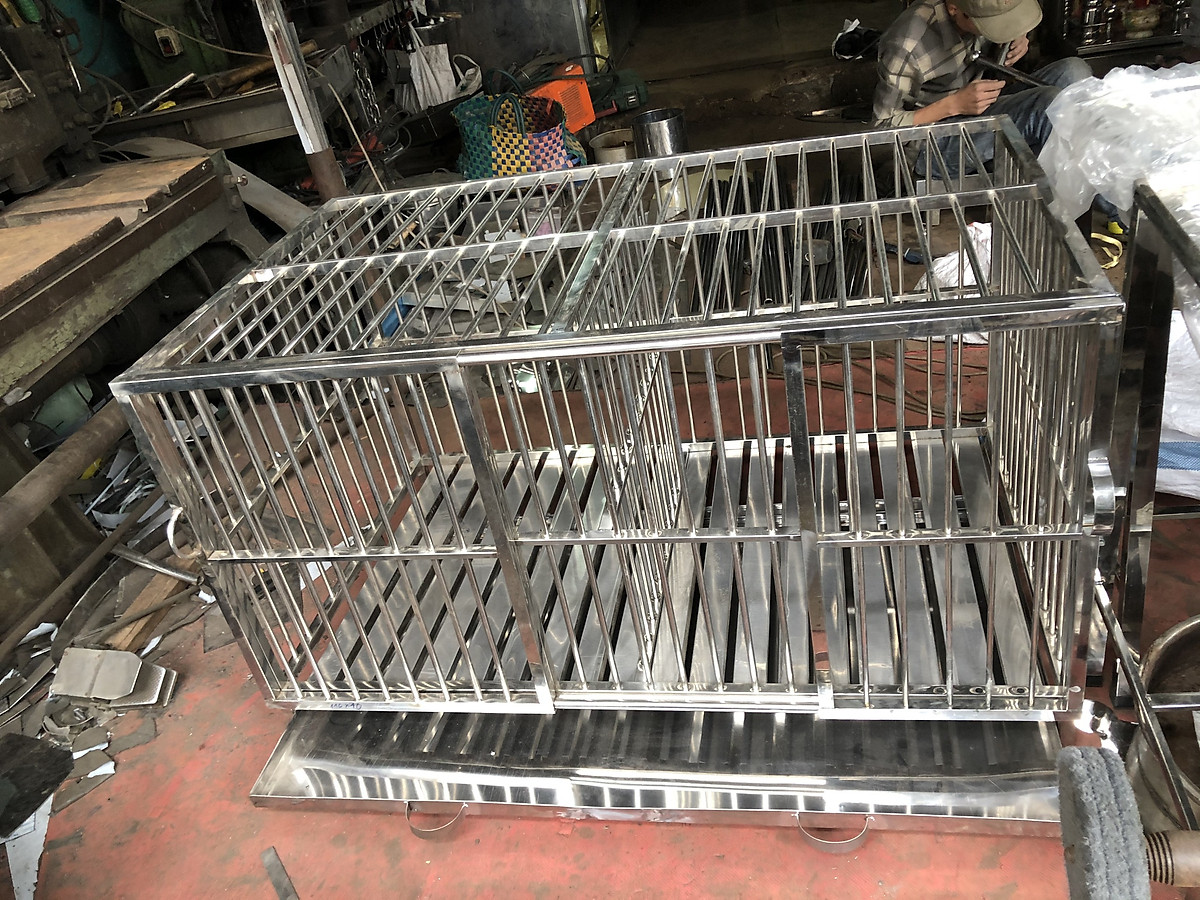Chuồng chó Inox Juno Sofa KT Không có mái che