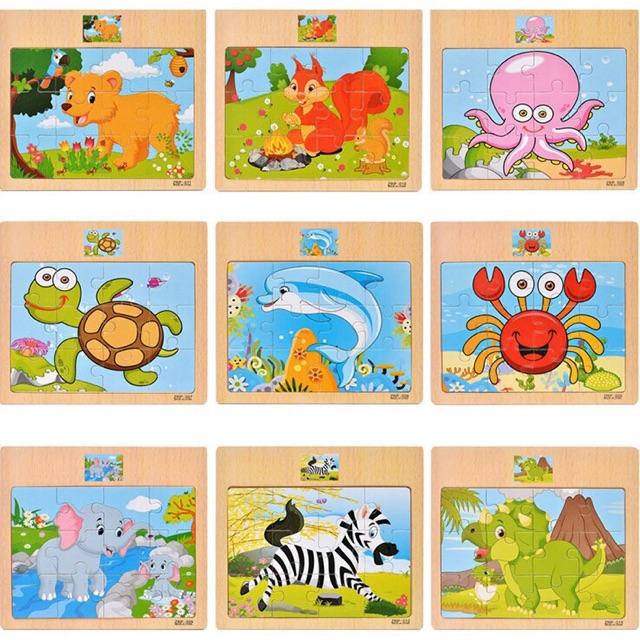 Đồ chơi xếp hình gỗ puzzle 12 miếng ghép Hàng Loại 1