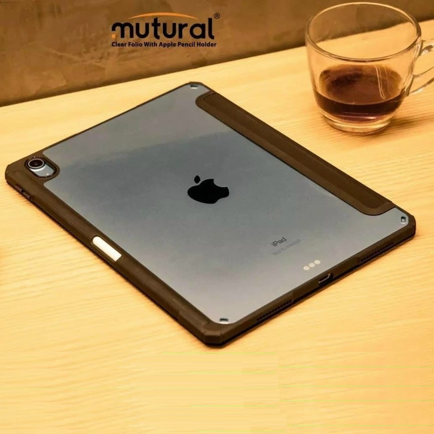 Bao da chống sốc dành cho iPad Air 5 2022 10.9 inch có ngăn đựng bút chính hãng Mutural Folio lưng trong suốt - Hàng chính hãng