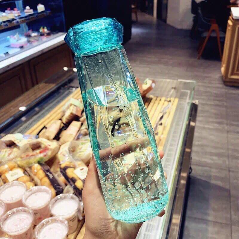 BÌNH THUỶ TINH ĐỰNG NƯỚC HÌNH KIM CƯƠNG 500ml luceo 2021