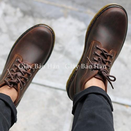 Giày Boot Nam cao cổ bò nguyên tấm - Giày bốt cao cổ nam phom classic đế khâu