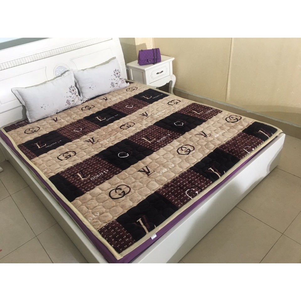 THẢM NỈ NHUNG TRẢI GIƯỜNG TRẦN BÔNG SIÊU MỀM MỊN - Tặng 1 gối ôm cao cấp