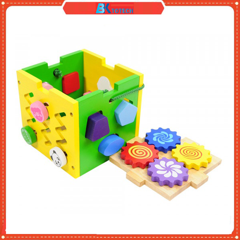 Đồ chơi thả hình khối cho bé, Hộp Thả Khối Đa Năng - Đồ chơi gỗ Winwintoys