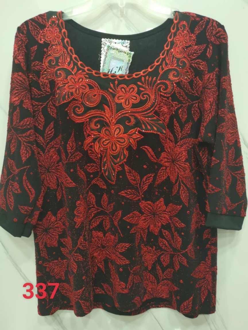 Áo thun nữ trung niên - 1HF01-Đỏ