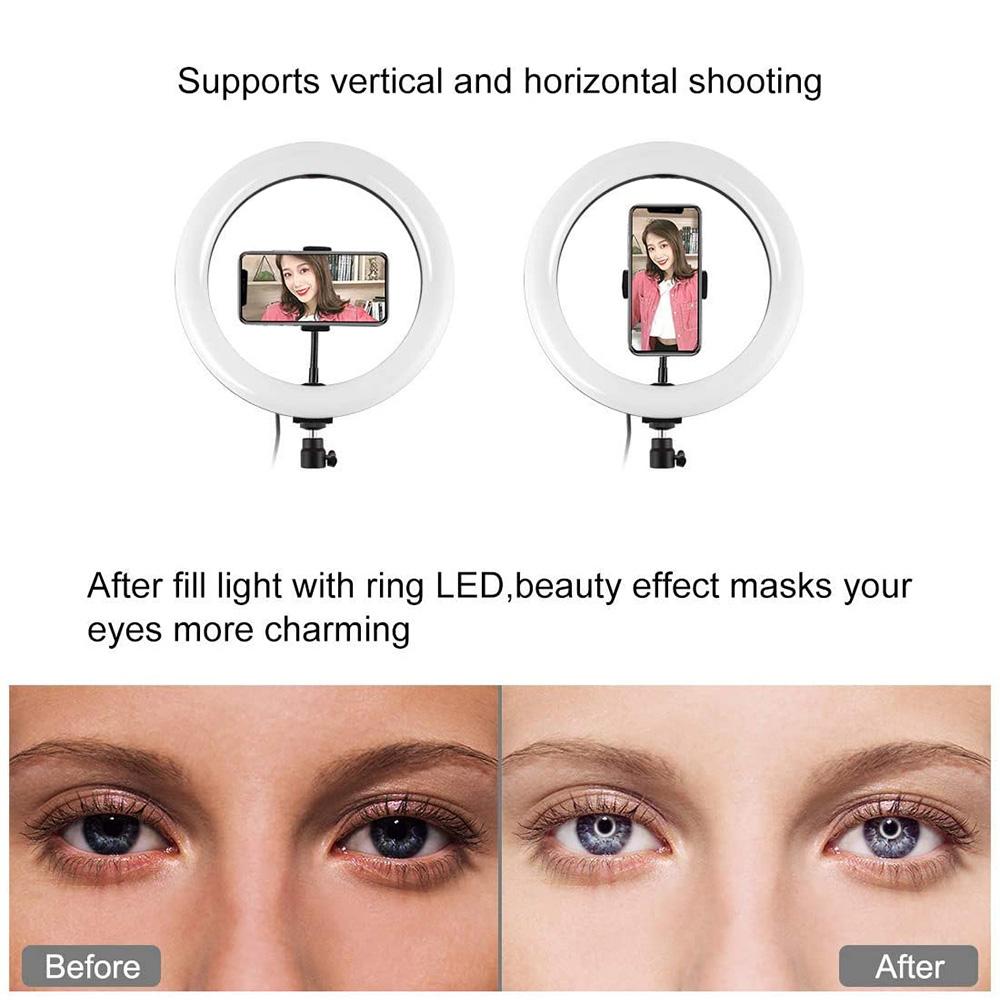 Đèn LED Fill Light có thể thay đổi độ sáng USB Được hỗ trợ với giá đỡ ba chân kim loại để bàn