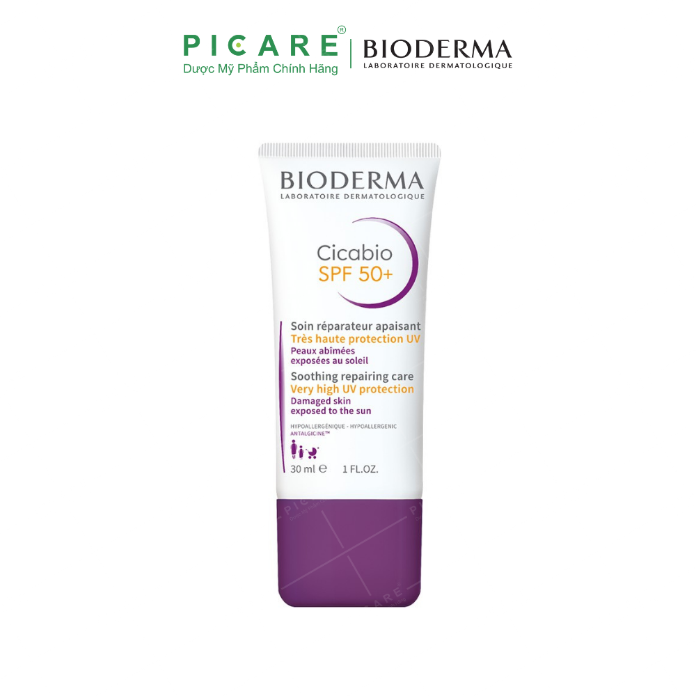 Kem Chống Nắng Phục Hồi Da Tổn Thương Và Hạn Chế Tăng Sắc Tố Sau Viêm Bioderma Cicabio Creme Spf50+ 30ml