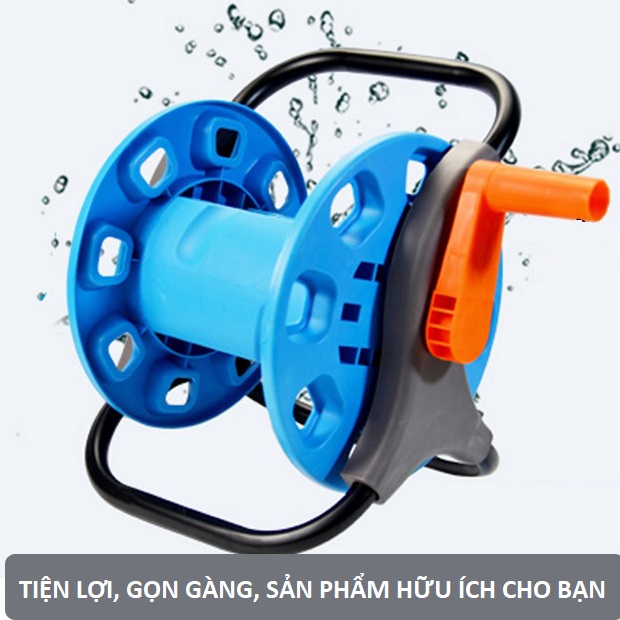 Rulo Khung lô cuốn ống nước, Bộ cuộn ống tưới - Bộ khung lô cuốn dây tưới AK 801, Cuốn từ 10 mét đến 20 mét ống phi 16 đến phi 20.