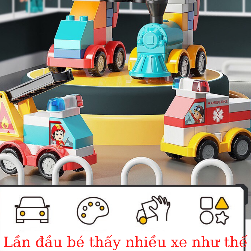 Đồ Chơi Xếp Hình Các Loại Xe Và Robot Biến Hình 195 Chi Tiết Loại To