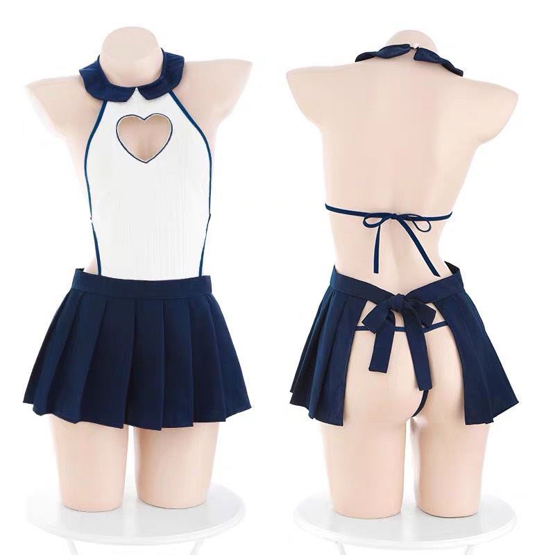 Váy ngủ cosplay hóa trang học sinh sexy P75 - Đồ ngủ cosplay gợi cảm - Đầm ngủ nữ - Đồ ngủ nữ sexy