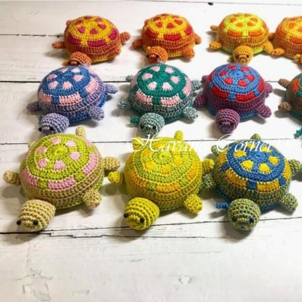 Thước dây móc len hình rùa dài 1,5m dùng đo đồ đạc, may mặc - Crochet turtle tape measure