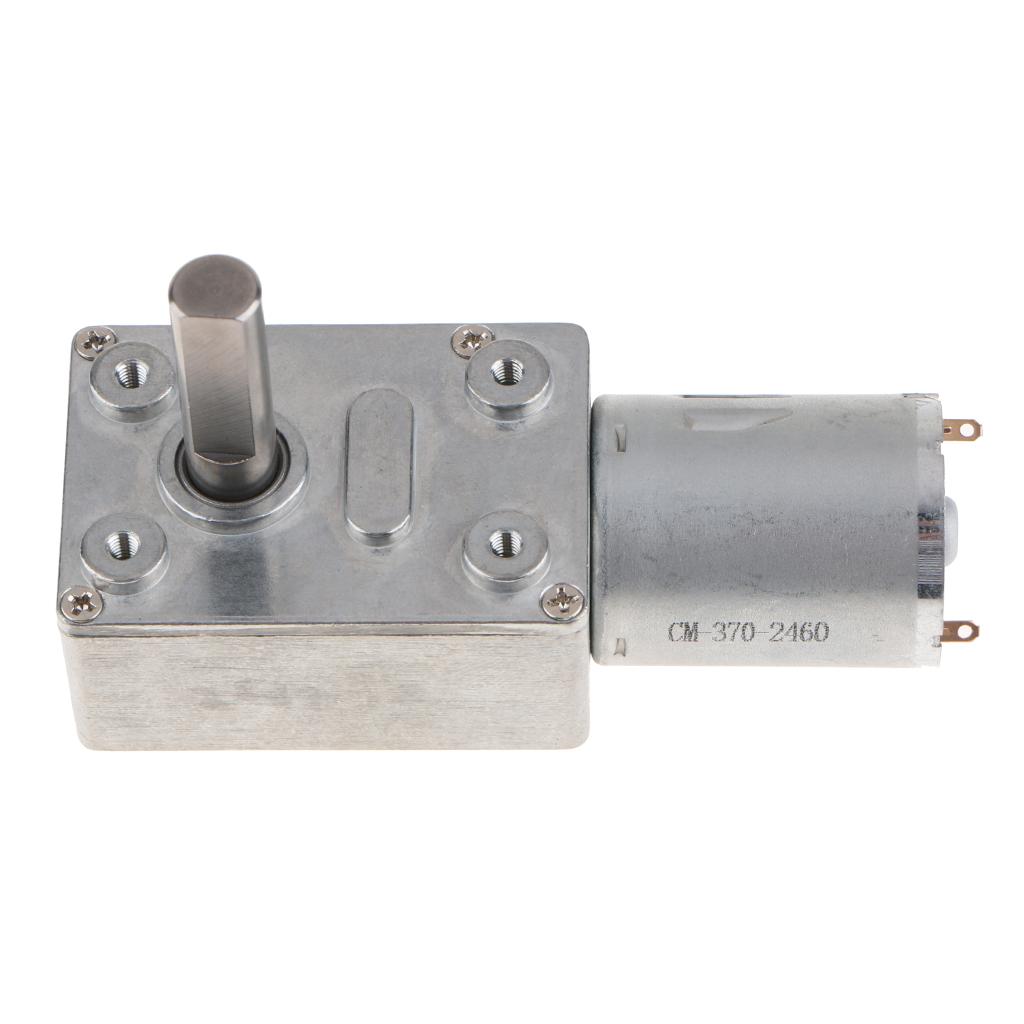 DC 6V 40/18/10RPM Reversible High Torque Turbo Worm Electric Geared Motor