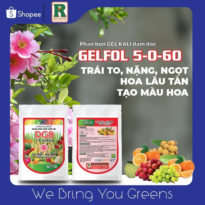 Phân bón Kali DG 5-0-60 dạng gel đậm đặc chuyên trái to mã đẹp