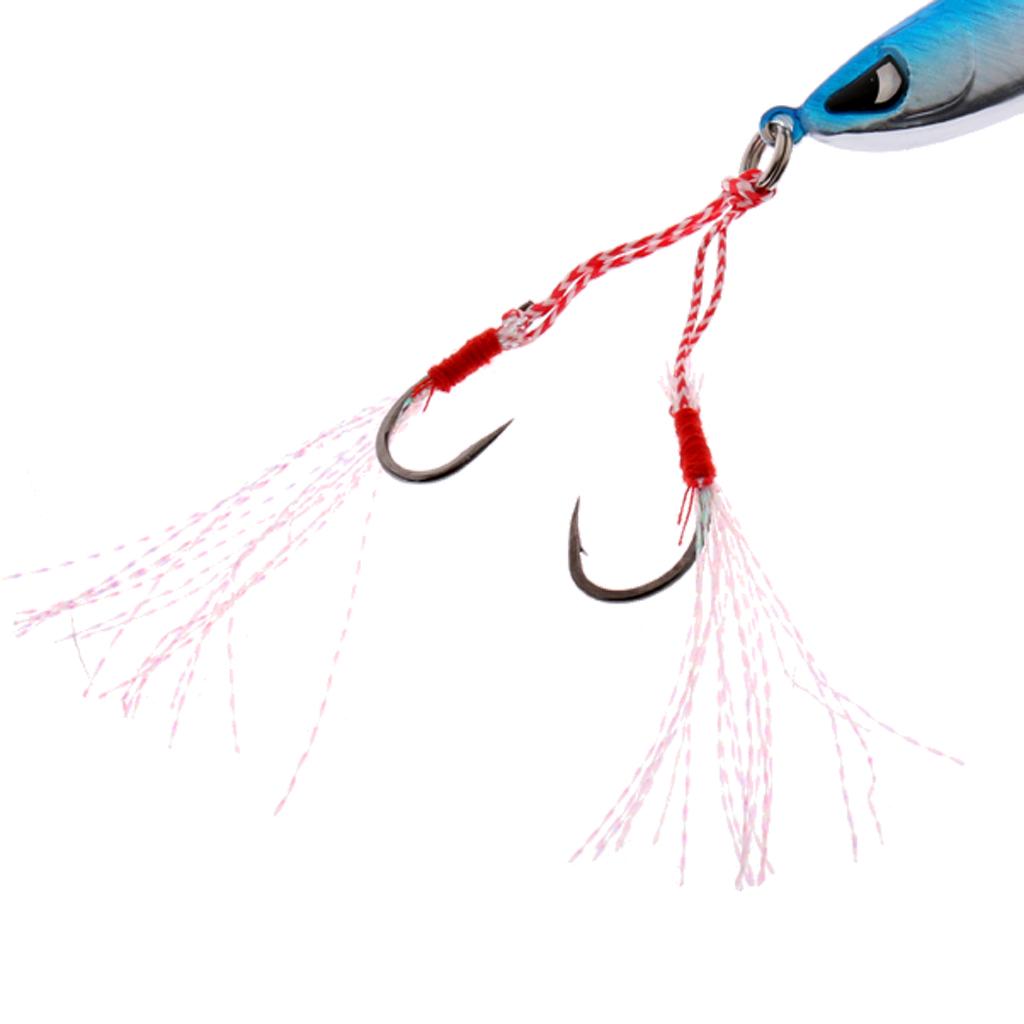 Fishing Lure Lead Fish Metal Jigging Wobbler Crankbaits Bass Baits 60g Blue