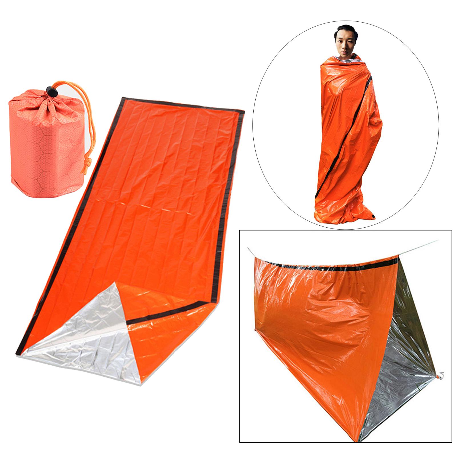 Outdoor Thermal Emergency Sleeping Bag Survival Hiking Blanket Keep Warm
