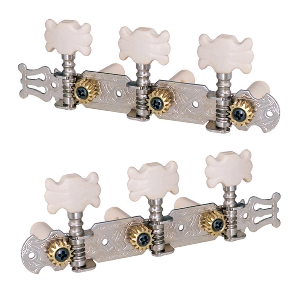 2pcs Classical Pegs Keys Machine Heads Tuner with White Button