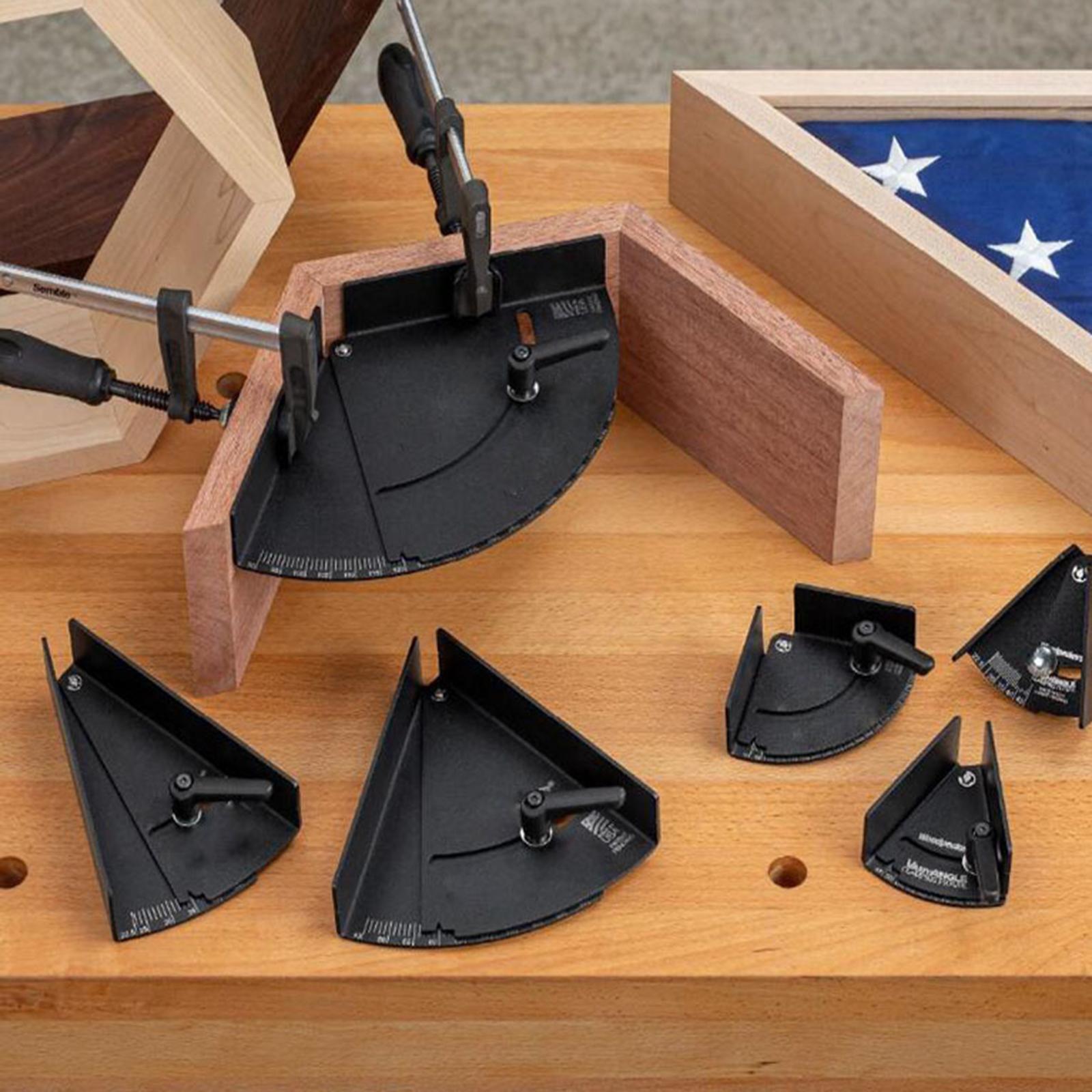 Iron Angle Clamps Rule Miter Gauge Angle Measuring Ruler Carpenter Tool