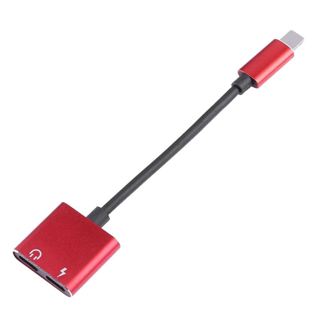 2 in 1 Headphones Adapter Audio Charging Splitter Cable for iPhone iPad