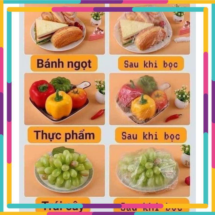 Màng bọc thực phẩm có chun co dãn sét 1 bich 100 cái có thể tái sử dụng