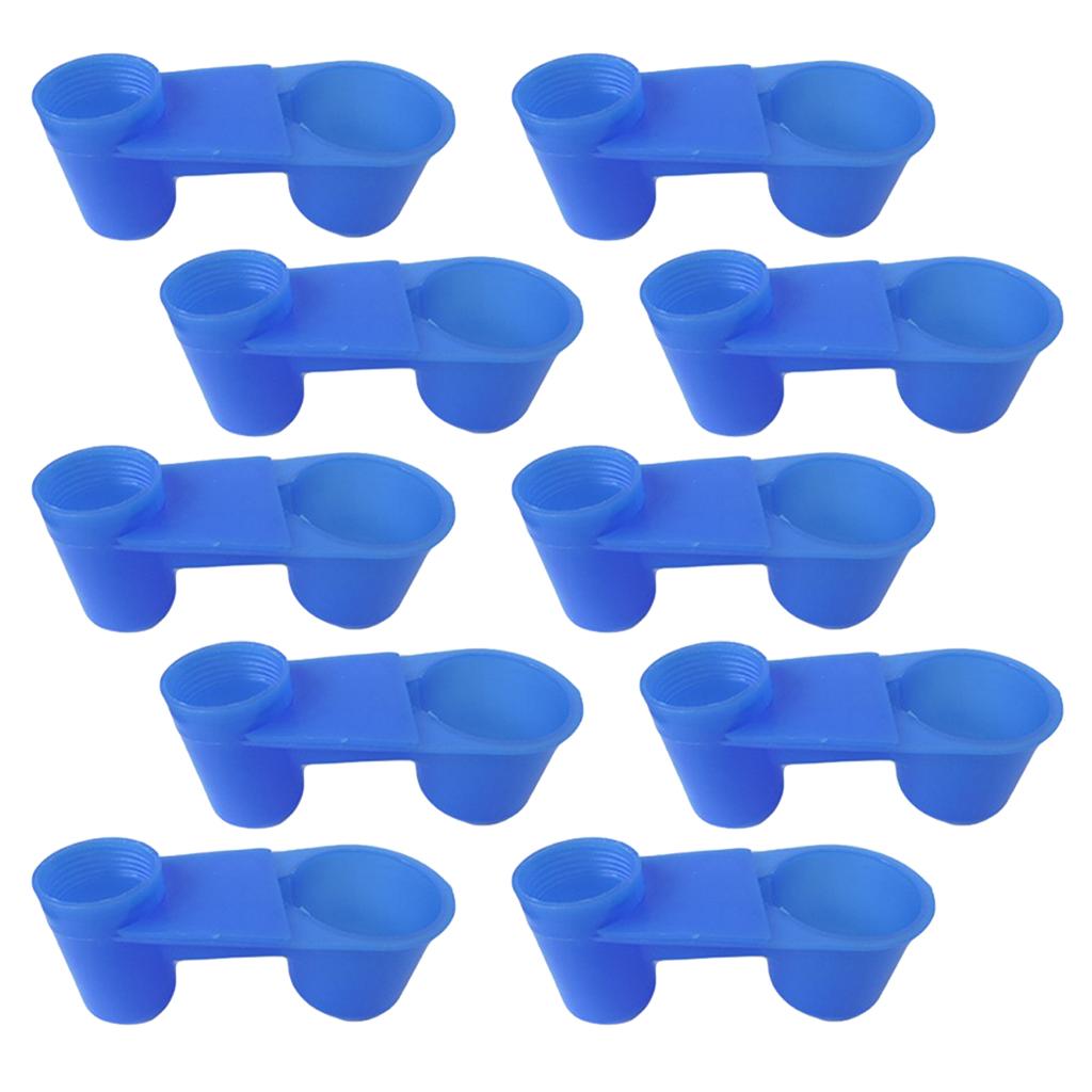10 x Durable Plastic Water Drinker Cup Birds Feeder Drinking Bowl for Pigeon