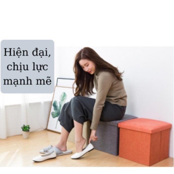 Hộp đựng đồ đa năng bằng vải có nắp đậy - Thùng để quần áo cất gọn