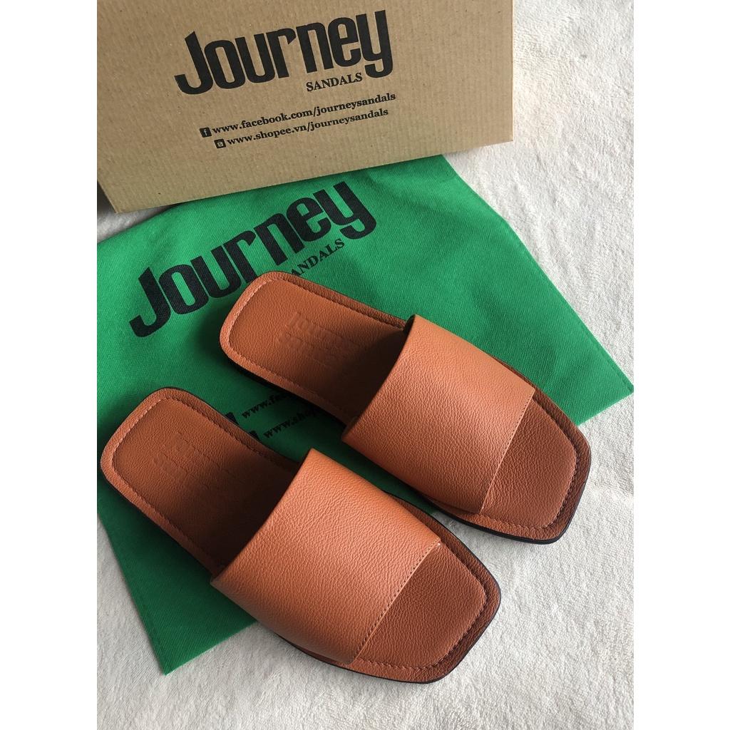 Dép Bảng Da Bò Mũi Vuông Nam Nữ Unisex Journeysandals