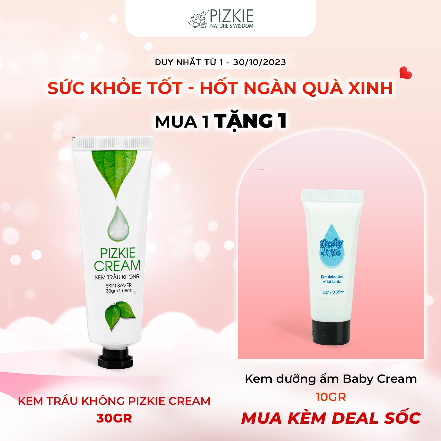 Kem Trầu Không Pizkie Cream Cho Da Bị Viêm Da Cơ Địa, Chàm Sữa 10gr