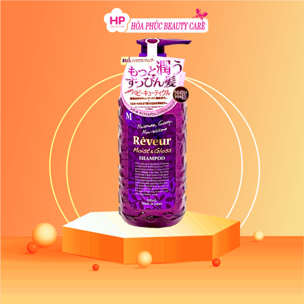 Dầu Gội Đầu Phục Hồi Tóc Khô Xơ Rêveur Moist & Gloss Shampoo 500ml (Combo 500ml Và Set 24ml)