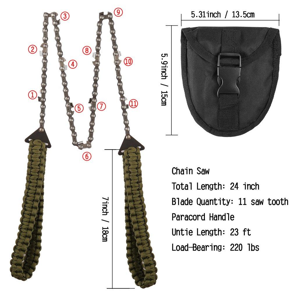 Máy cưa tay cầm tay cưa bằng dây nylon đa chức năng, cáp đã thấy để sinh tồn trên thiết bị, khu cắm trại, săn bắn.